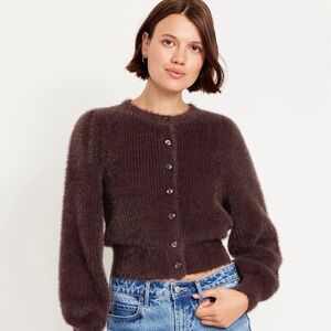 Old navy Cropped Eyelash Cardigan Sweater new without tags